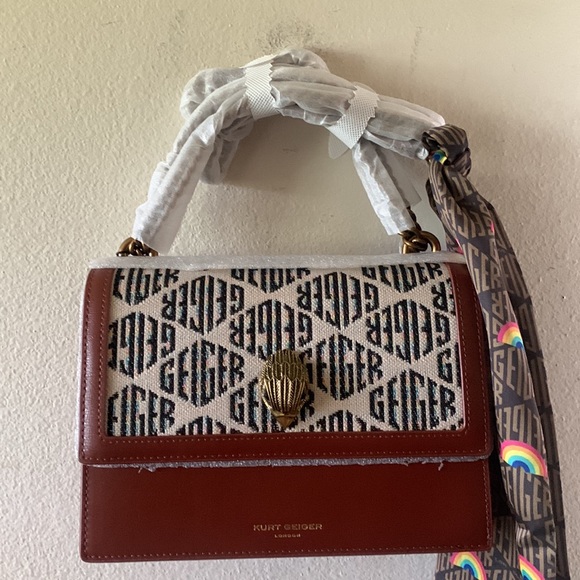 Kurt Geiger London Shoreditch Monogram Leather Shoulder Bag - Picture 6 of 16